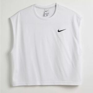 NIKE SWIM Mesh Crop Tank Top Men's S White Tee Urban Outfitters Exclusive NWT